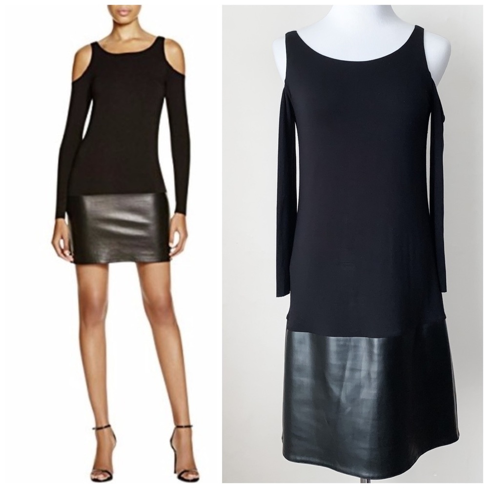 Bailey 44 black cold shoulder long sleeve dress